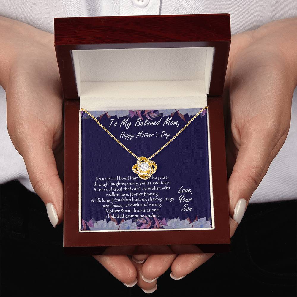 "Special Bond" - Son to Mom Mother's Day Necklace -  To My Beloved Mom - Happy Mother's Day