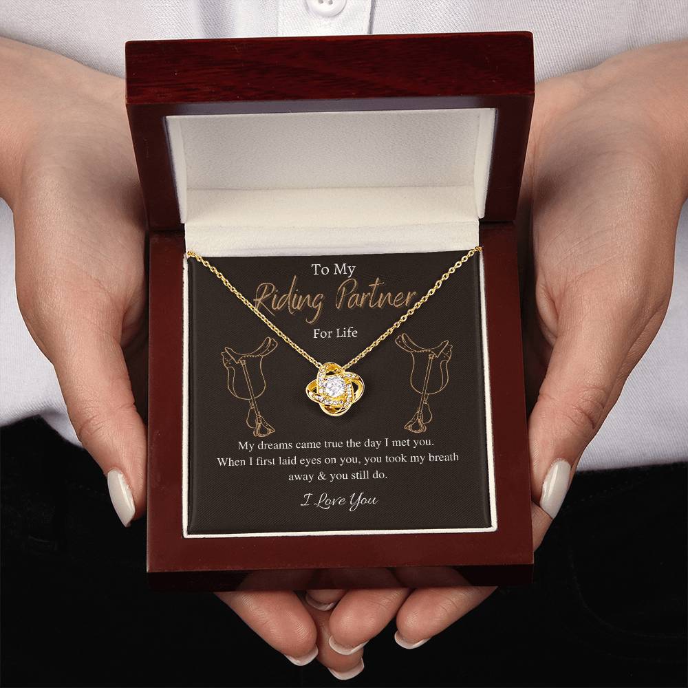 "I Still Do" Love Knot Necklace (Riding Partner Western Edition) -  To My Riding Partner For Life