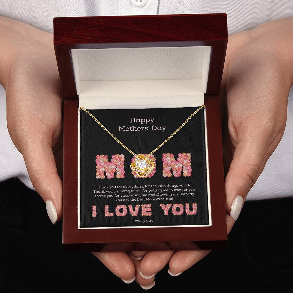 "Pink Daisies" Mothers' Day Knot Necklace - Happy Mother’s Day – With All My Love