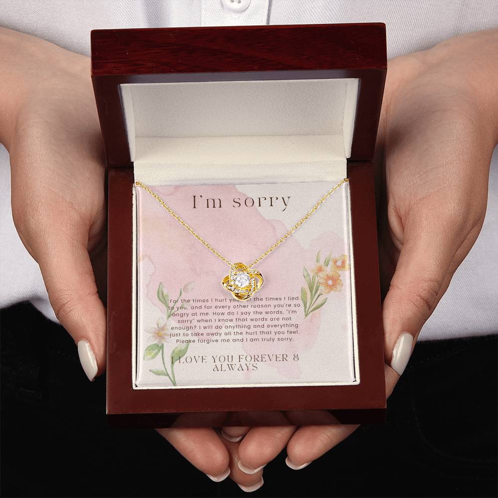 Love Knot, Apology Gift For Her, Forgiveness Gift, I’m Sorry Necklace Gift For Wife/Girlfriend, Gift To Say Your Sorry, Unique Apology