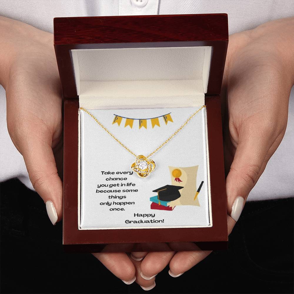 " a Graduation Gift-Love Know Necklace"-"Take Every Chance" - Gift For Girlfriend, My Friends To Graduation Day