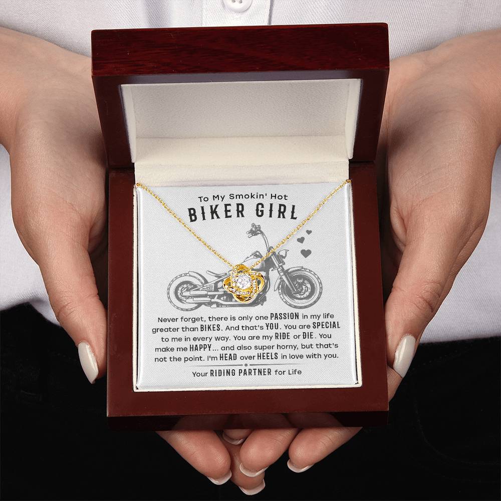 (Almost Gone - Limited Stock) to My Smokin' Hot Biker Girl - From Riding Partner for Life - Necklace