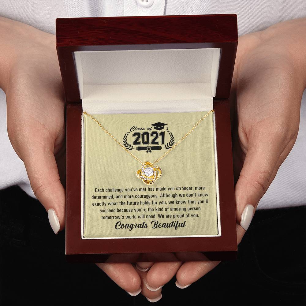(Almost Gone!) Graduation Necklace - Congrats Beautiful - To My Granddaughter – You Did It – Graduation Celebration
