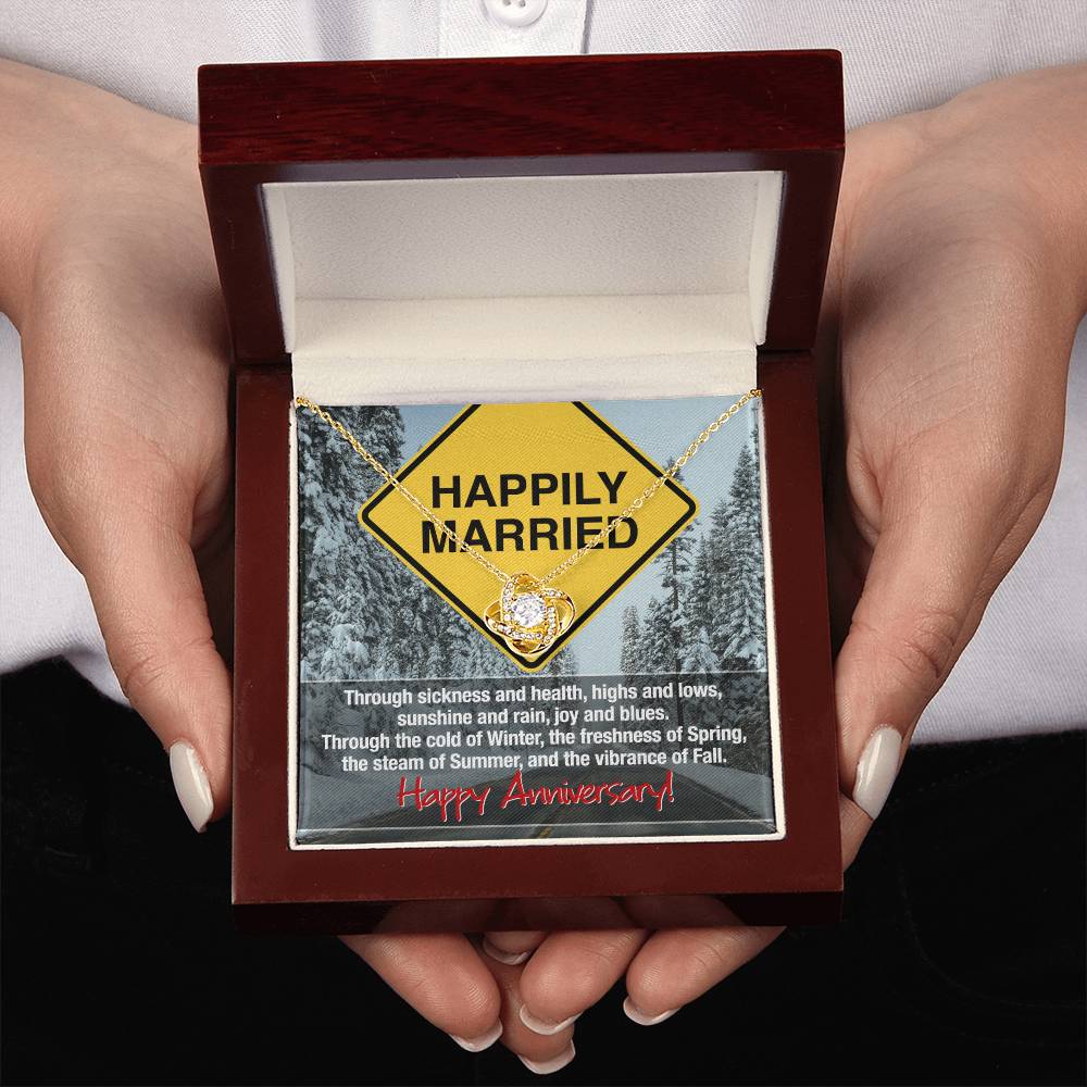 Happily Married Anniversary Necklace