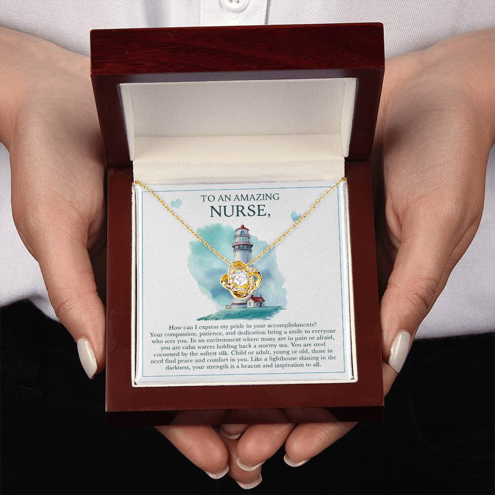 To an amazing Nurse love knot necklace