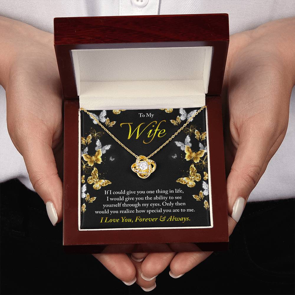 "One Thing" | Love Knot Necklace - To My Beautiful Wife – On Valentine’s Day