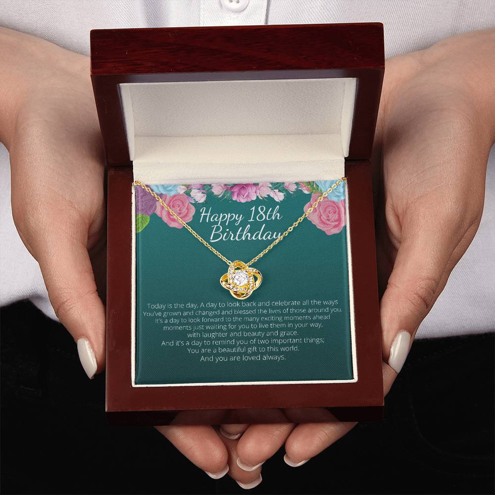 Happy 18th Birthday Necklace,Gift for 18 year old girl, gift for her