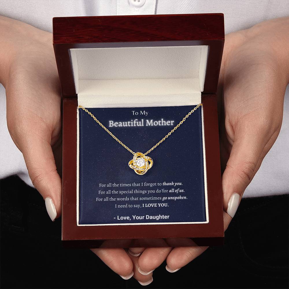 "I Am Thankful, Mom" - Bond in the Sky - Necklace - Gift For Mother - To My Beautiful Mother