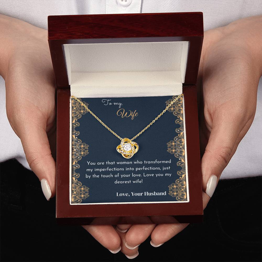 Lovely WIFE Necklace From Your Loving Husband – Transformed by Your Love on Anniversary