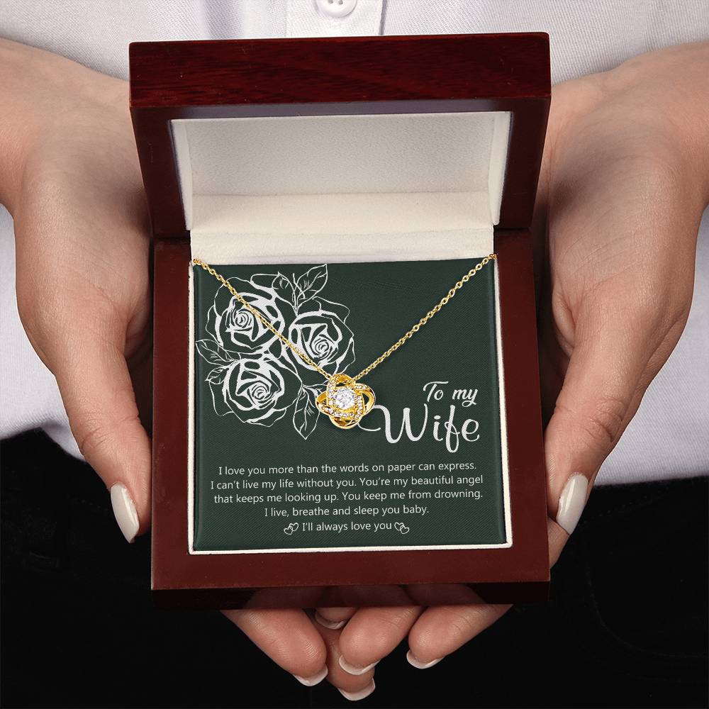 I'll Always Love You Love Knot Necklace for Wife