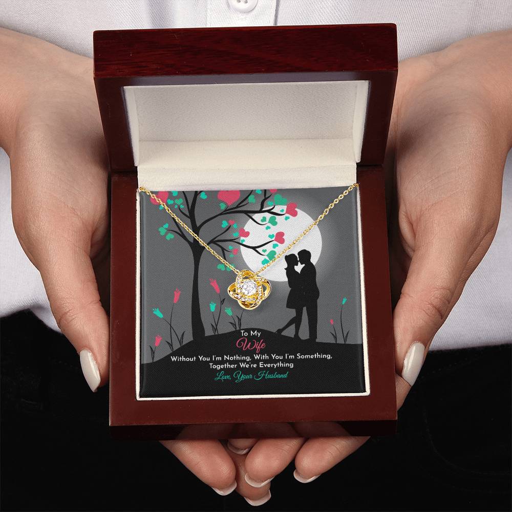 To My Wife "Together We Are Everything" Love Knot Necklace - Great Gifts for Birthday, Valentine's Day and Christmas for Wife
