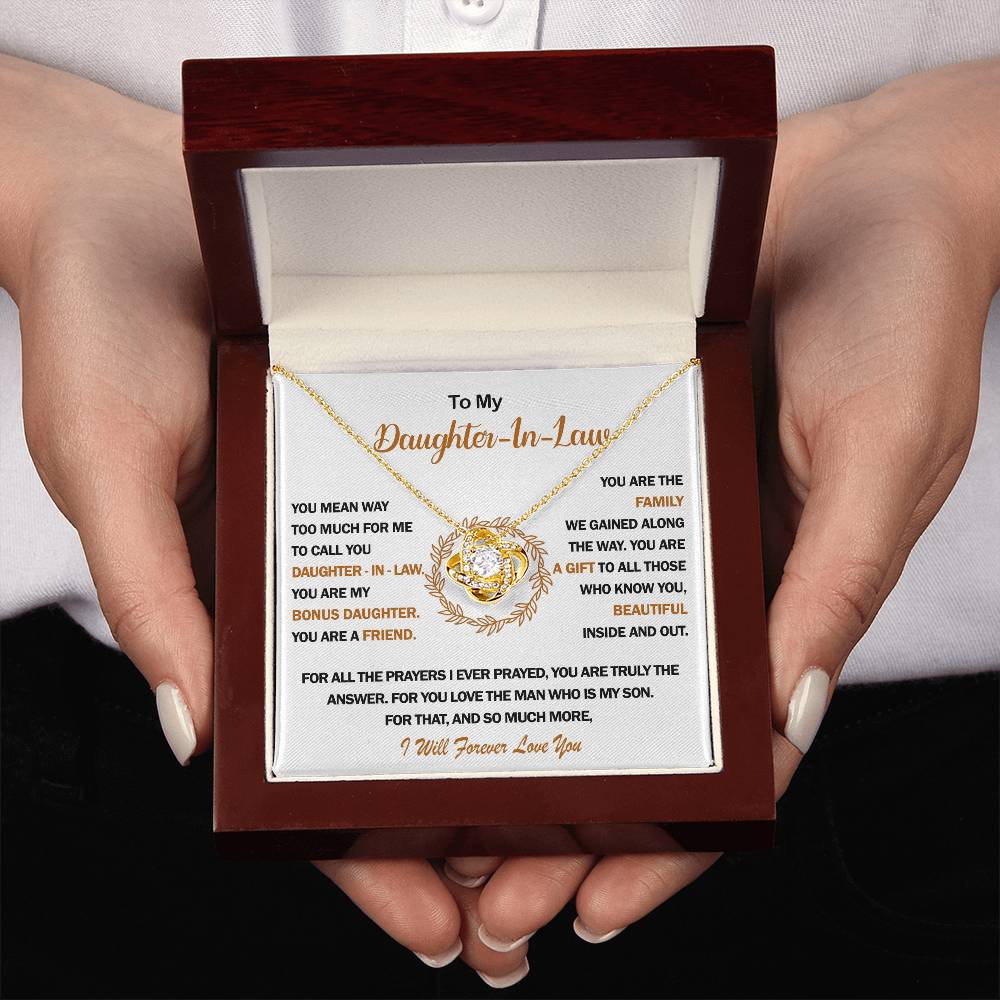 To My Daughter-in-Law | Love Knot Necklace💓