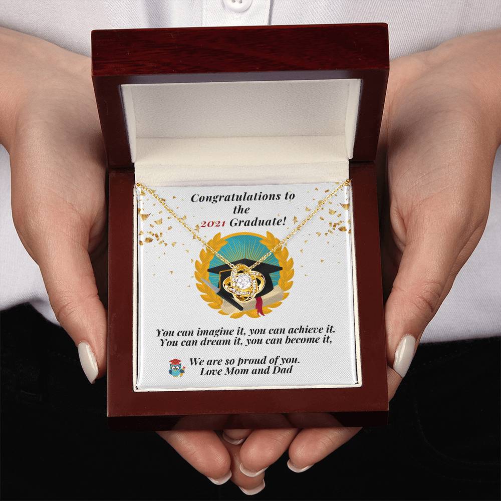 " a Graduation Gift- Love Knot Necklace"-"You Can Imagine It"  - A Gift For Graduation Ceremony