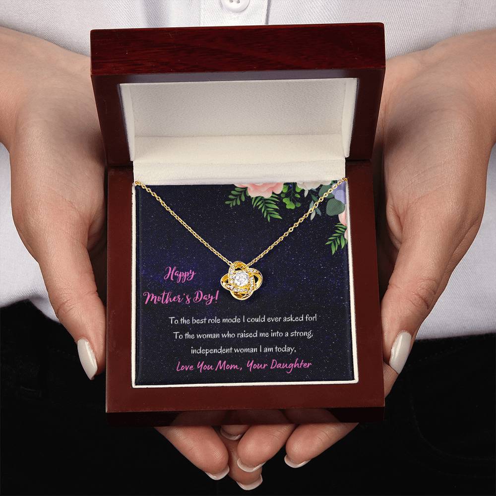 "You're My Role Model" - Love Knot - Necklace - To My Angel Mom - Happy Mother's Day