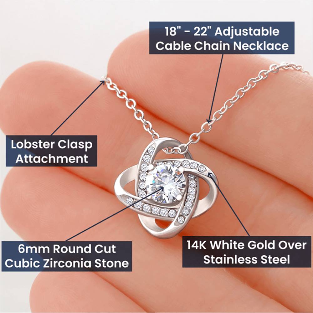 "A Gift for Graduation" Love Knot Necklace -  To My Graduation, Promotion - For Friends, Girlfriend, Sister