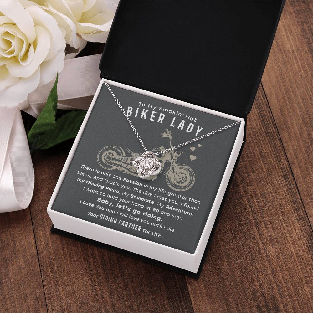 (Almost Gone - Limited Stock) to My Smokin' Hot Biker Lady - From Riding Partner for Life - Necklace