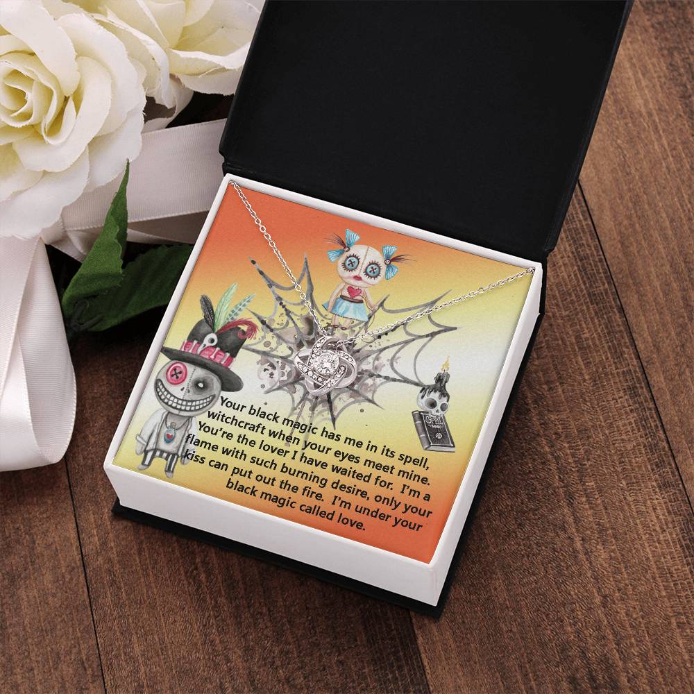 Girlfriend Necklace Goth Black Magic Gift, Halloween, I'm in Love with You, Voodoo Spell