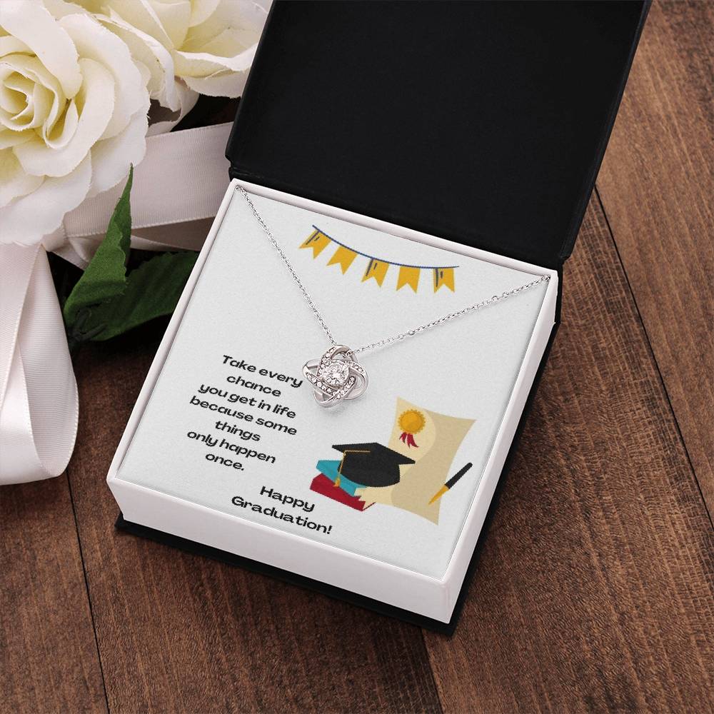 " a Graduation Gift-Love Know Necklace"-"Take Every Chance" - Gift For Girlfriend, My Friends To Graduation Day