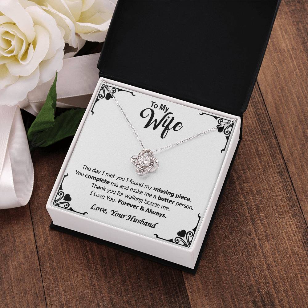 (Almost Gone!) to My Wife - Necklace - My Missing Piece