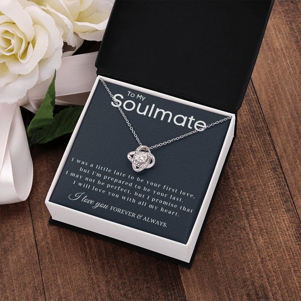 (Almost Gone!) Soulmate Necklace - I May Not Be Perfect - Eternal Love Necklace – Valentine’s Day Gift