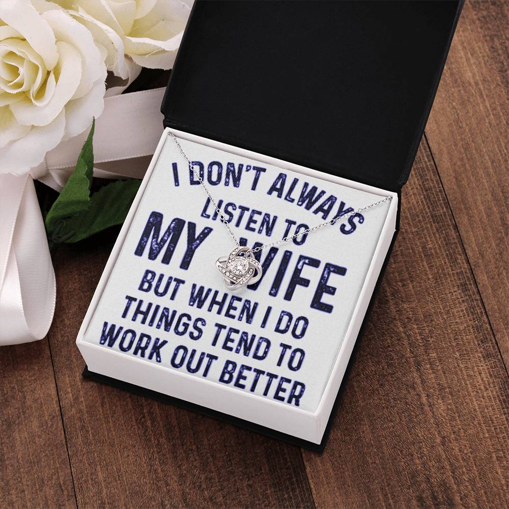 Funny Hubby are You in the Dog House  - Funny Listen to Your Wife Husband to Wife Gift Necklace Im Sorry Present