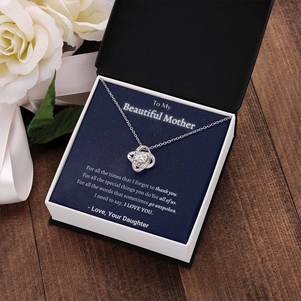 "I Am Thankful, Mom" - Bond in the Sky - Necklace - Gift For Mother - To My Beautiful Mother