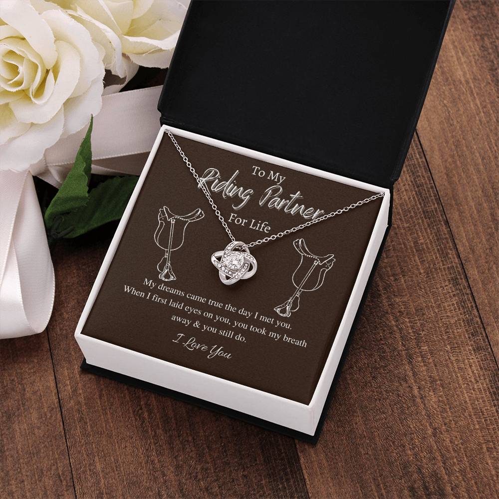 "You Still Do" Love Knot Necklace (Riding Partner Edition) - Together In Love & In The Saddle