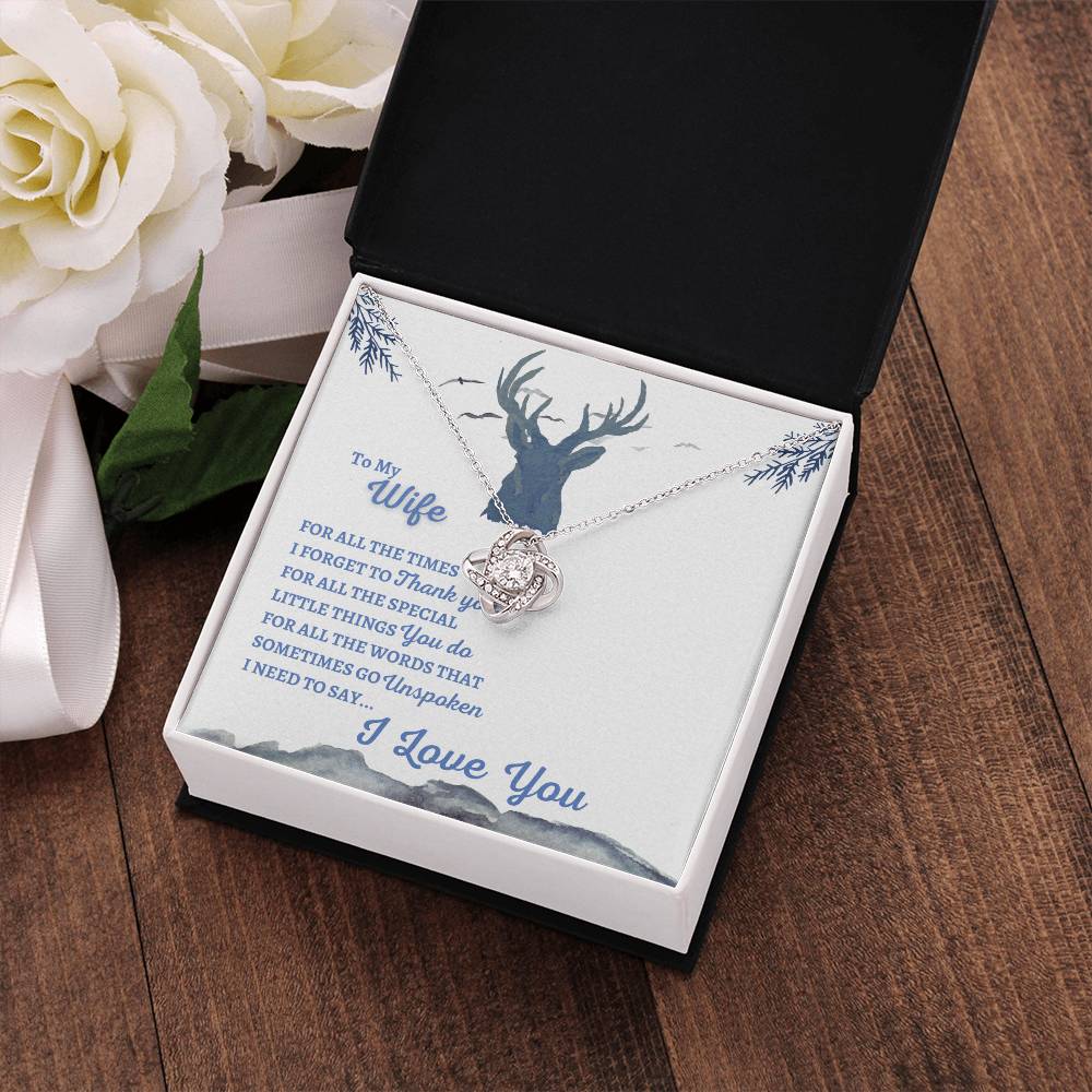 "For All" Love Knot Necklace (Buck & Doe Edition)