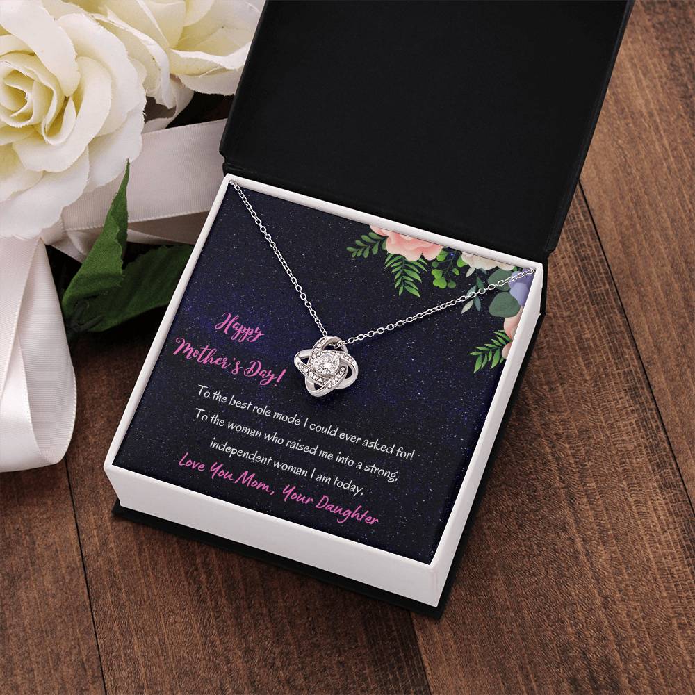 "You're My Role Model" - Love Knot - Necklace - To My Angel Mom - Happy Mother's Day