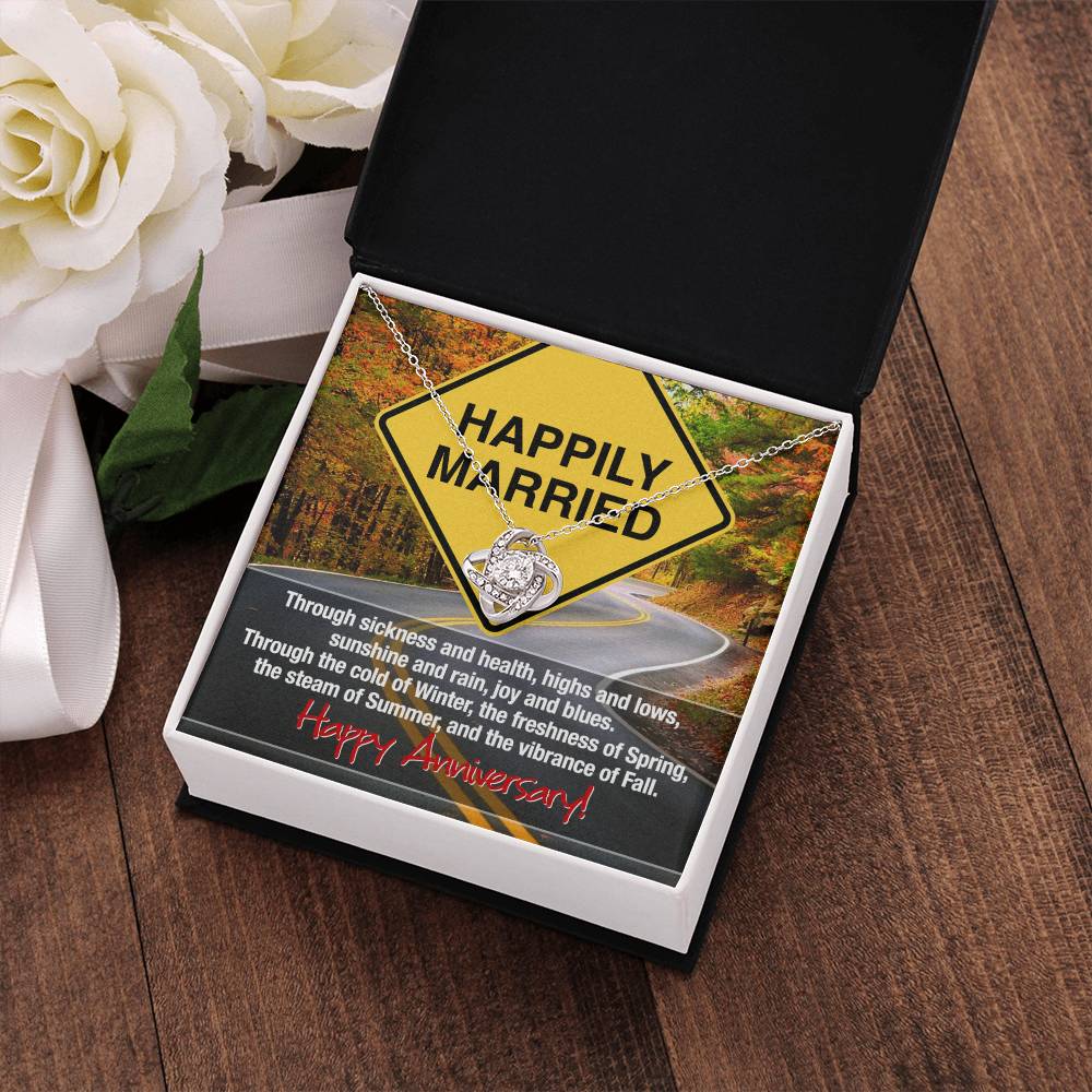 Happily Married Anniversary Necklace