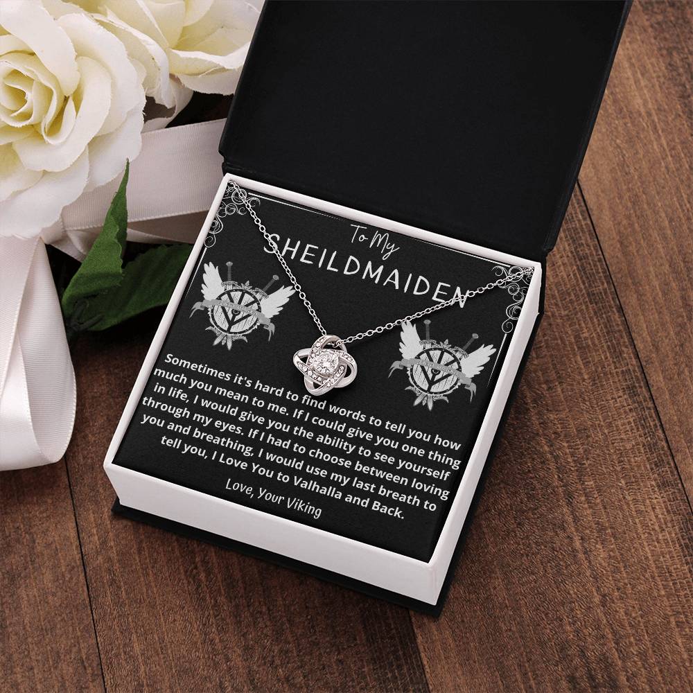Shield Maiden Black Love Knot – Forever in my heart on the Birthday