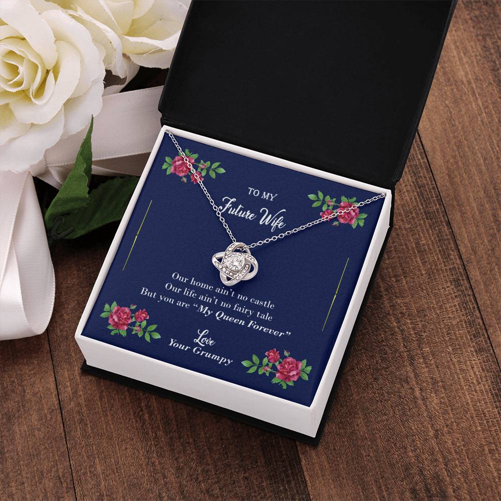 "Future Wife" - Love Knot Necklace -  My Queen Forever -  To My Wife, Girlfriend, Bride