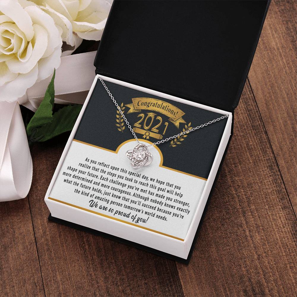 (Almost Gone ) We Are So Proud of You! - Necklace -  The Future Is Yours, Happy Graduation