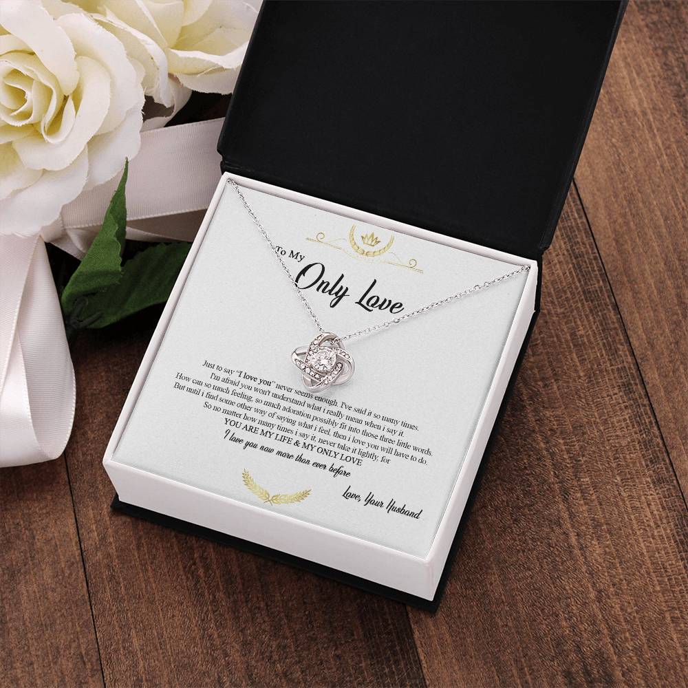 "Only Love" Necklace Gift - To My Beautiful Wife – On Valentine’s Day