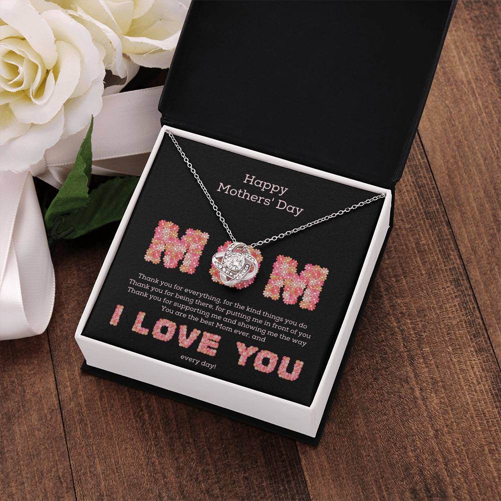 "Pink Daisies" Mothers' Day Knot Necklace - Happy Mother’s Day – With All My Love