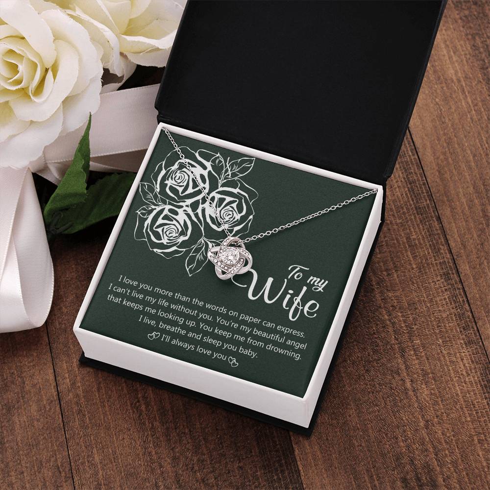 I'll Always Love You Love Knot Necklace for Wife