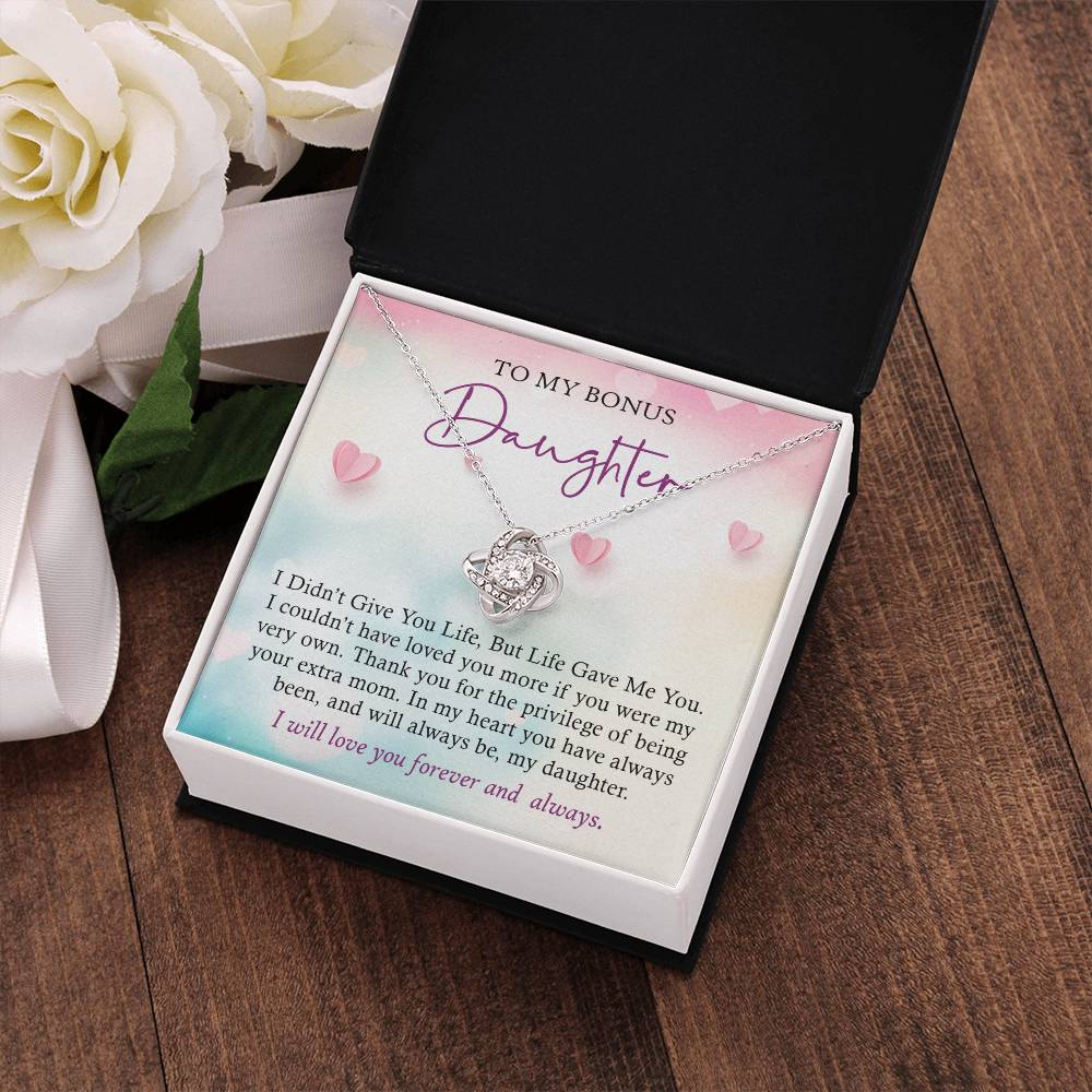 To My Bonus Daughter - I Will Love You Forever and Always - Necklace