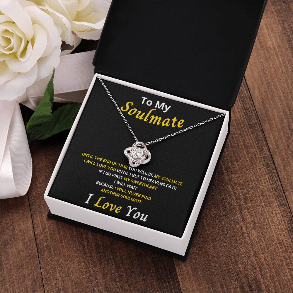 To My Soulmate Love Knot Gift Set 2 – I will love you until the end of time - Anniversary Gift
