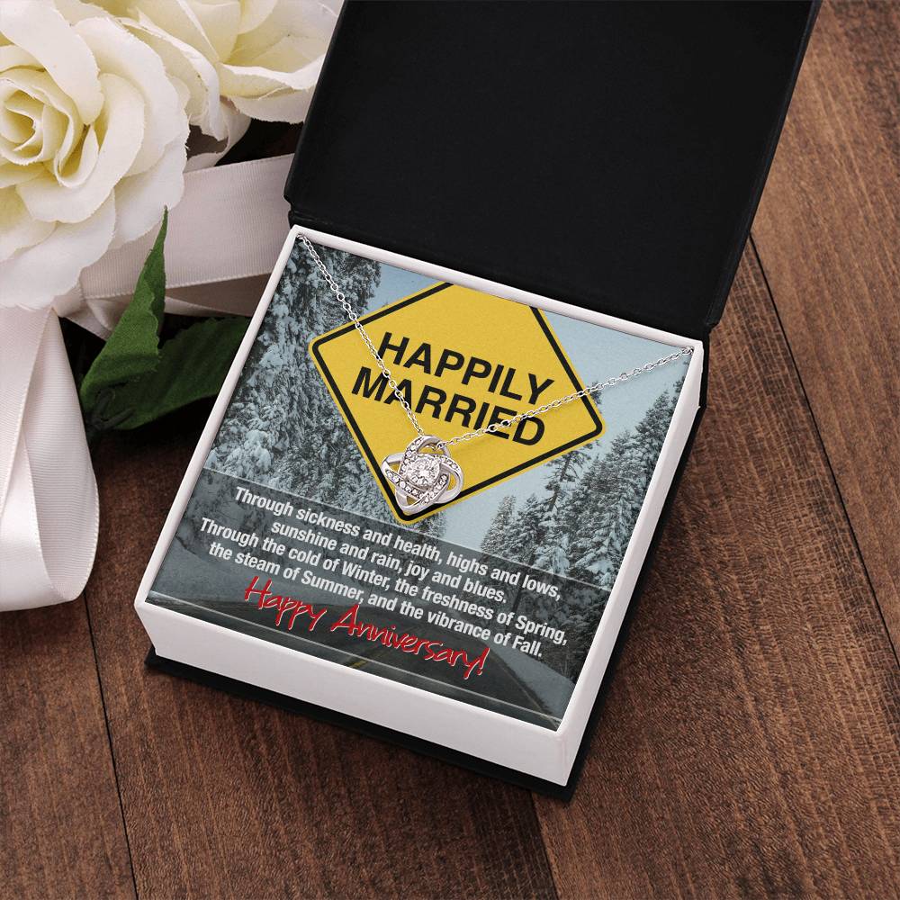 Happily Married Anniversary Necklace