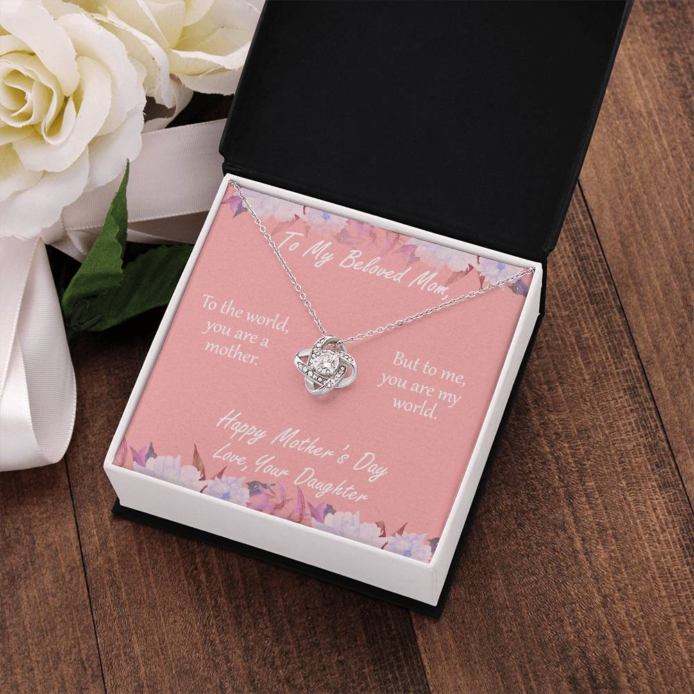 "You Are My World" - Mother's Day Necklace - Happy Birthday To My Mom