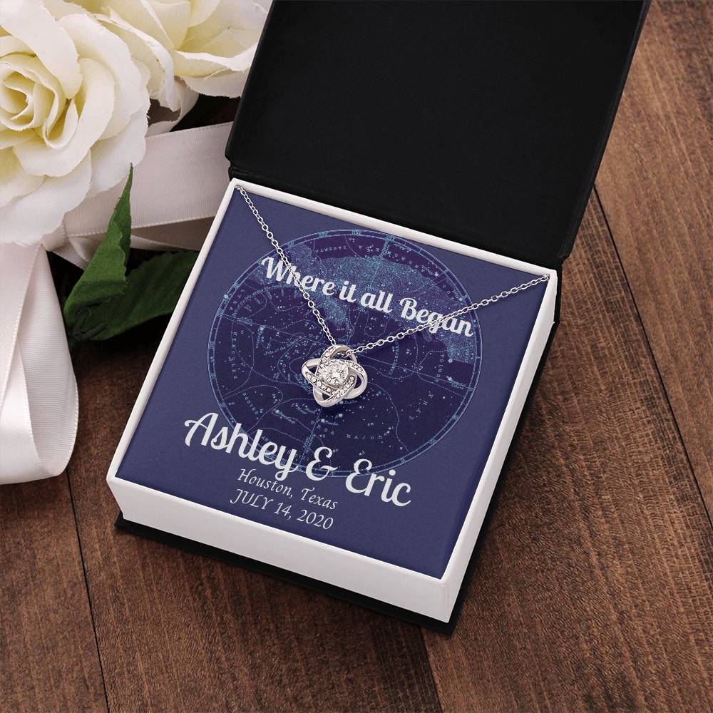 Anniversary Stars Lover Gift – Where it all began, our love written in the stars - Anniversary