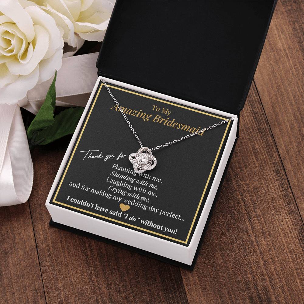 Bridesmaid Thank You Gift Necklace – Thank You for Making My Day Perfect – Wedding Keepsake