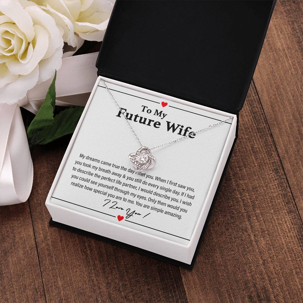 To My Future Wife Necklace Message Card, Jewelry Wife KN08