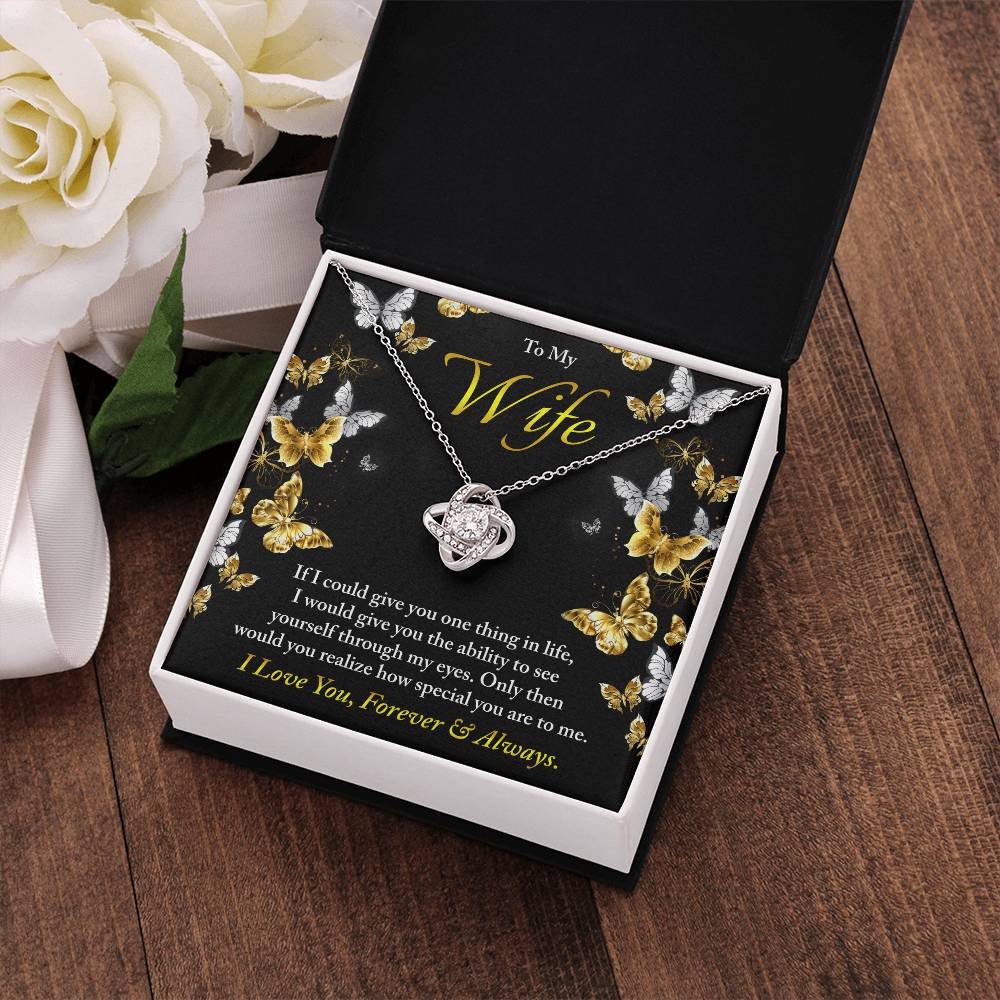 "One Thing" | Love Knot Necklace - To My Beautiful Wife – On Valentine’s Day