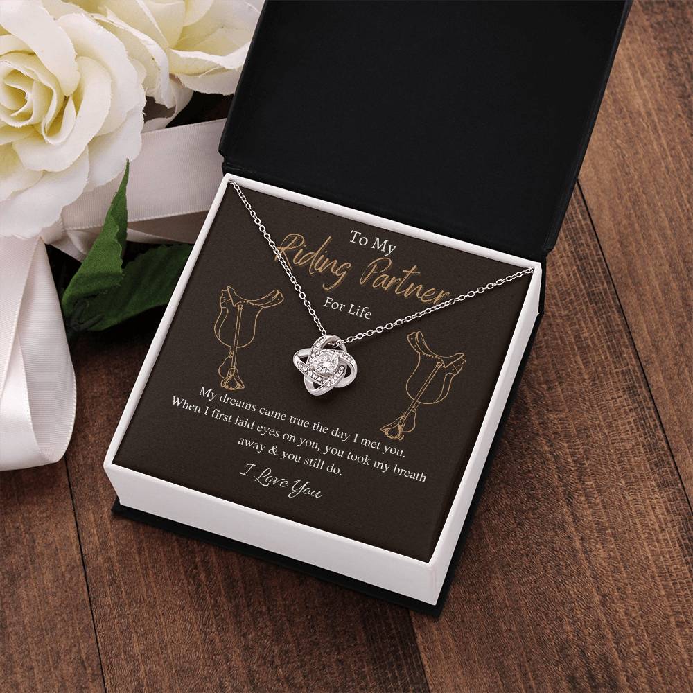 "I Still Do" Love Knot Necklace (Riding Partner Western Edition) -  To My Riding Partner For Life