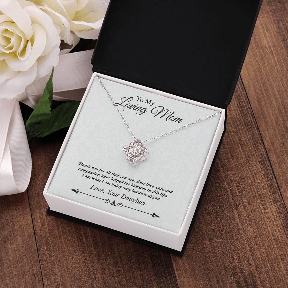 'To My Loving Mom' Jeweled Knot - Thank You for All That You Are