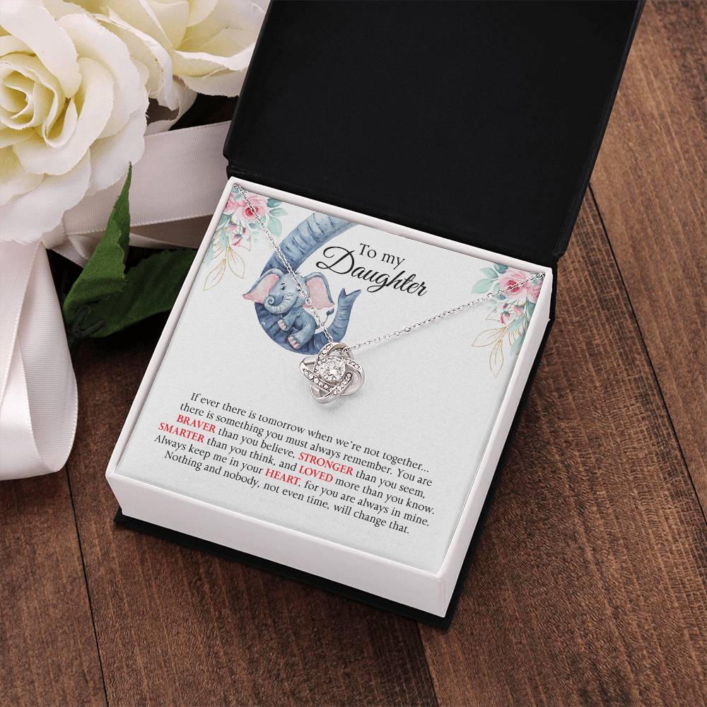 (Almost Gone ) Love Knot Necklace for Daughter -  From Dad to My Daughter – Chase Your Dreams, Happy Graduation