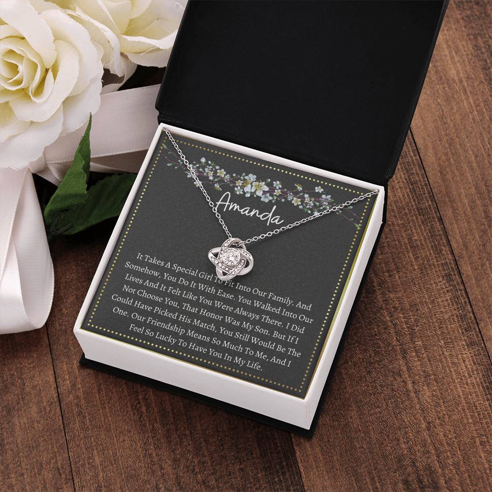 Gift for Son's Girlfriend -  Necklace to Daughter-in-law] – Wishing you happiness and love always - Wedding Day