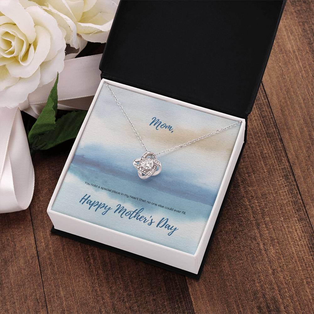 "You Hold a Special Place" - Mother's Day Love Knot Necklace - A Special In My Heart  For Mom