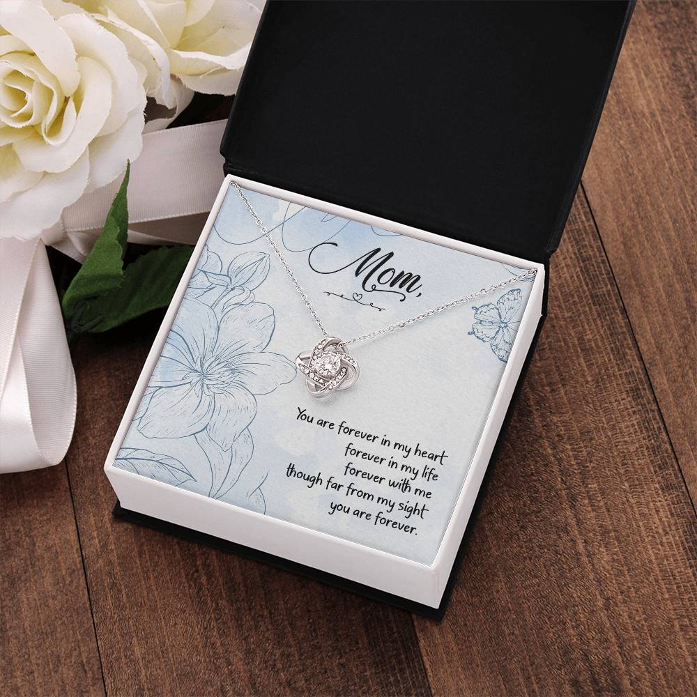 'Mom' Forever Love Knot Necklace Gift Set - To My Wonderful Mother - With Love On Mother’s Day
